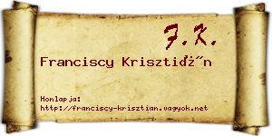 Franciscy Krisztián névjegykártya